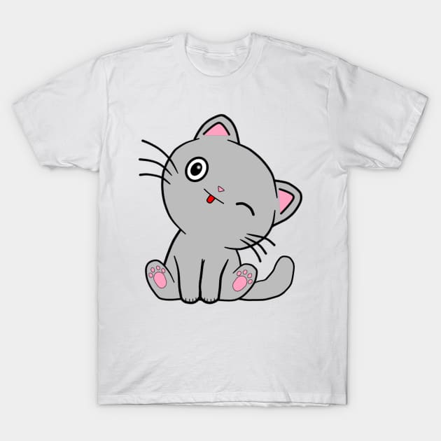 naughty cat T-Shirt by Nicostore